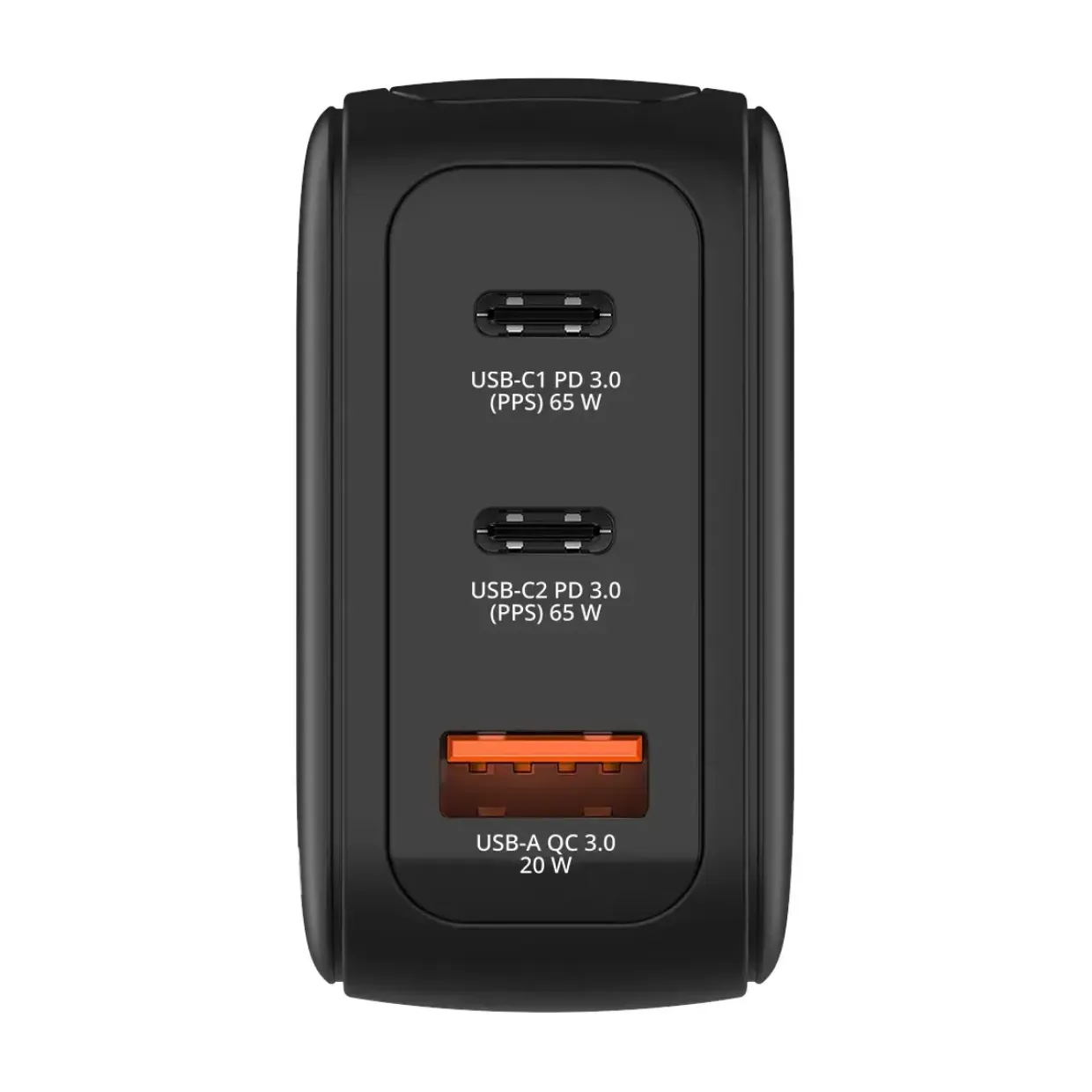 Rejseoplader - Verbatim - Mini GaN Charger - 3-port - USB-C/USB-A - 65W - Sort