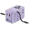 Rejseoplader - Verbatim - 70W - USB-C - Udtrækkeligt kabel - Lilla