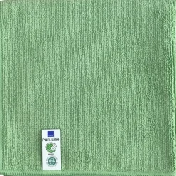 Rengøringsklud, ABENA Puri-Line Basic, 40x40cm, grøn, mikrofiber, 80% genanvendt - 10 stk