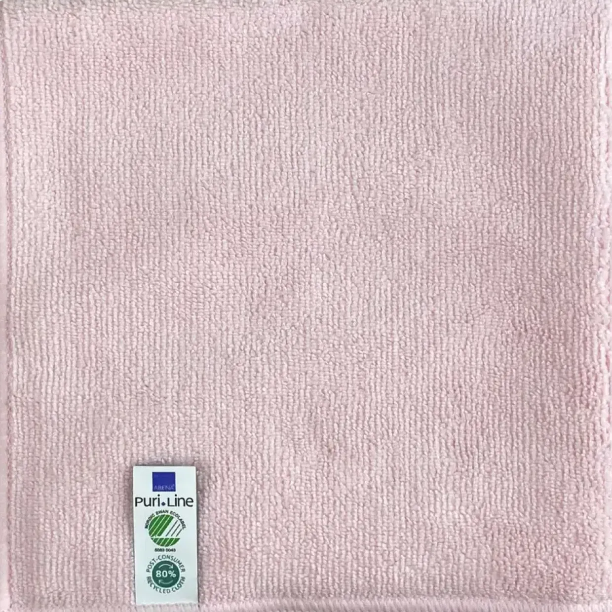 Rengøringsklud, ABENA Puri-Line Basic, 40x40cm, rød, mikrofiber, 80% genanvendt - 10 stk