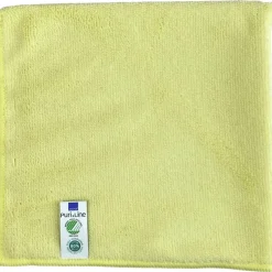 Rengøringsklud, ABENA Puri-Line Basic, 40x40cm, gul, mikrofiber, 80% genanvendt - 10 stk
