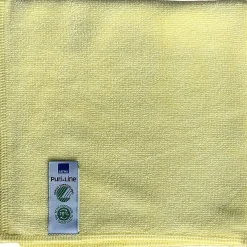 Rengøringsklud, ABENA Puri-Line Soft, 32x32cm, gul, mikrofiber, 70% genanvendt - 10 stk