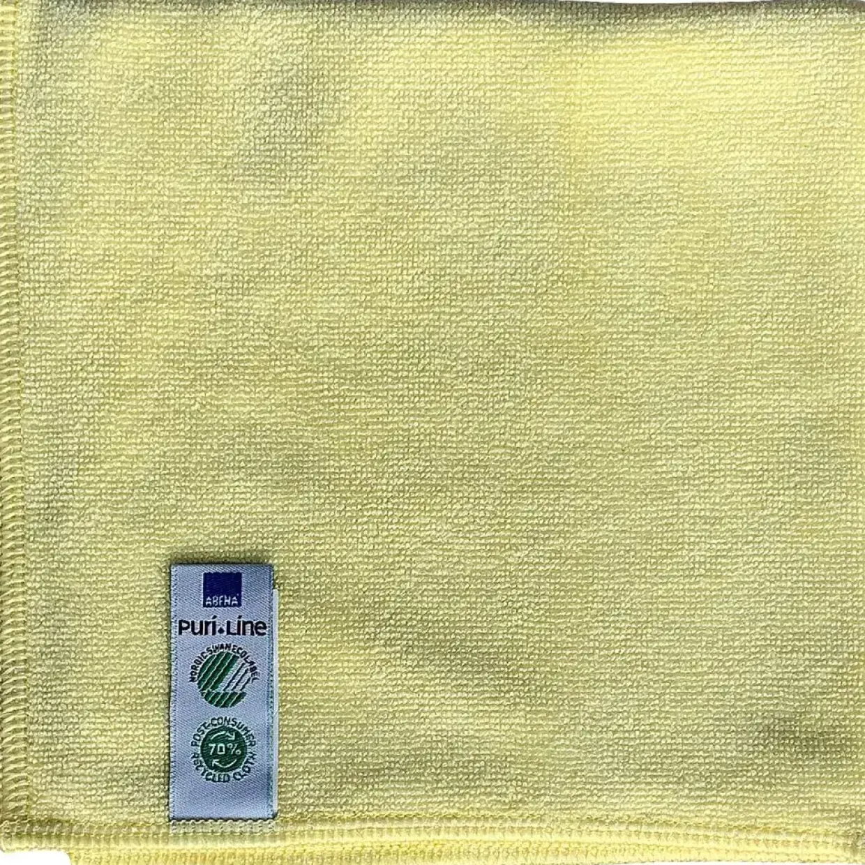 Rengøringsklud, ABENA Puri-Line Soft, 32x32cm, gul, mikrofiber, 70% genanvendt - 10 stk