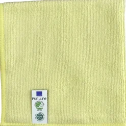 Rengøringsklud, ABENA Puri-Line Basic, 32x32cm, gul, mikrofiber, 80% genanvendt