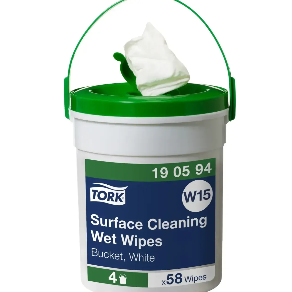 Rengøringsklude - Tork Wet Wipe 190594 Handy Bucket - 4 spande