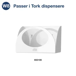 Rengøringsklud - Tork - 194450 - Premium - W8 - Small Pack - Blå - 38,5 x 30 cm - 40 stk
