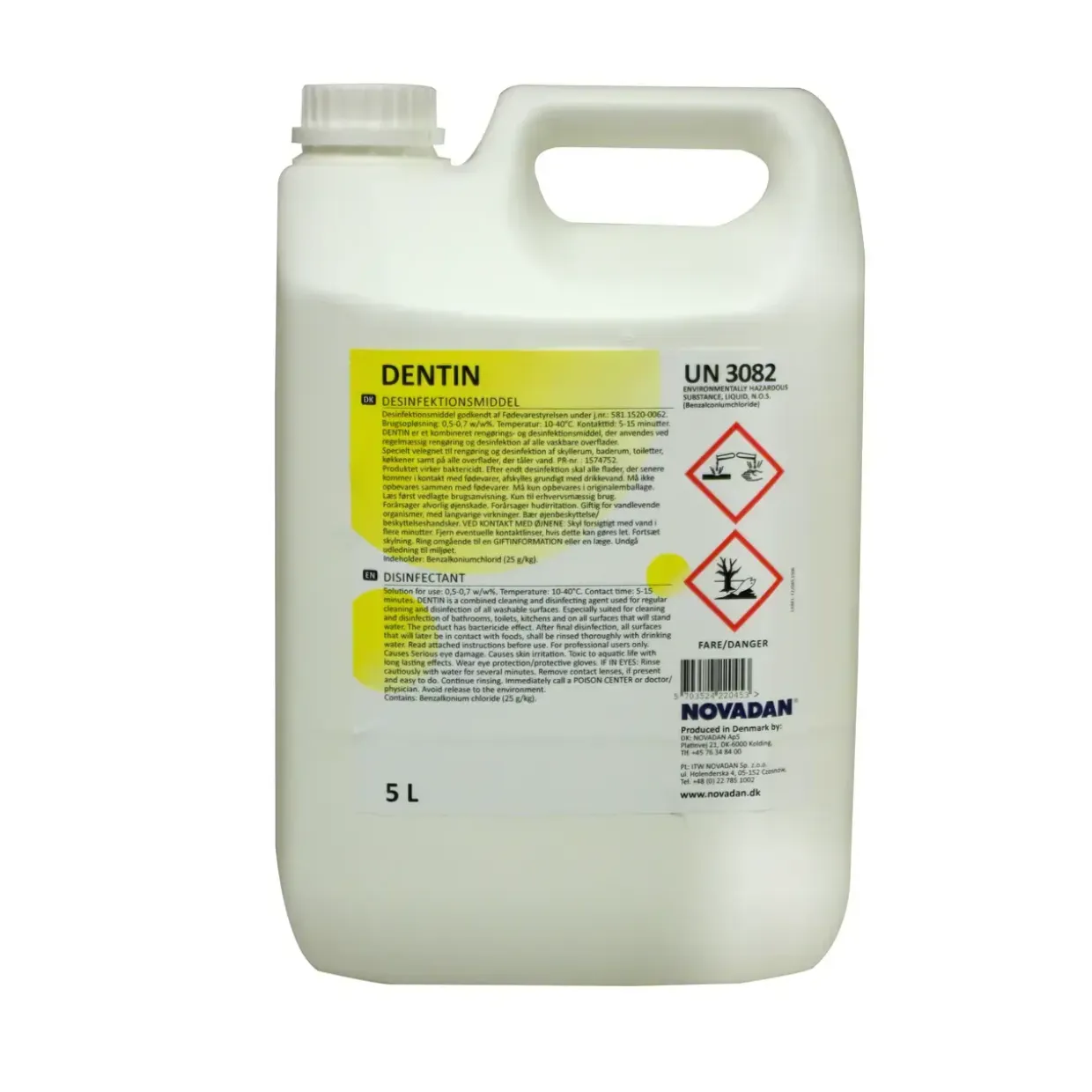 Rengørings- og Desinfektionsmiddel - Dentin - 5 liter