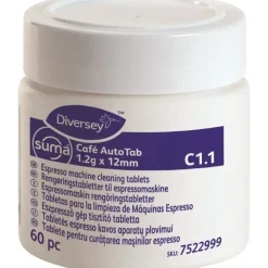 Rengøringstabletter - Diversey Suma Cafe Auto Tab C1.1 1,2g x 12mm - Til espressomaskiner - 2 pakker