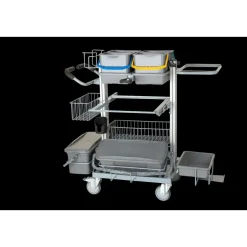 Rengøringsvogn - Tina Trolleys Exclusive - 1230 x 730 x 1125 mm - Til fugtsystem - Med tilbehør