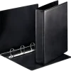 Ringbind Indstik Esselte A4 sort med 4 ringe og 63 mm ryg - 49763 - 10 stk