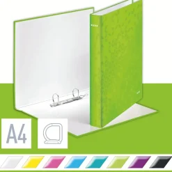 Ringbind Leitz WOW A4+ 2DR 25mm grøn - Køb minimum 10 stk.