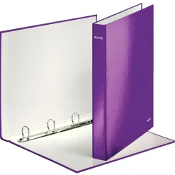 Ringbind Leitz WOW A4+ 4DR/25mm lilla - Køb minimum 10 stk.