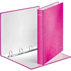 Ringbind Leitz WOW A4+ 4DR/25mm pink - Køb minimum 10 stk.