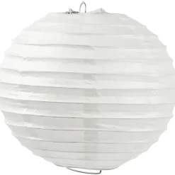 Rispapirlampe - rund Ø35cm hvid