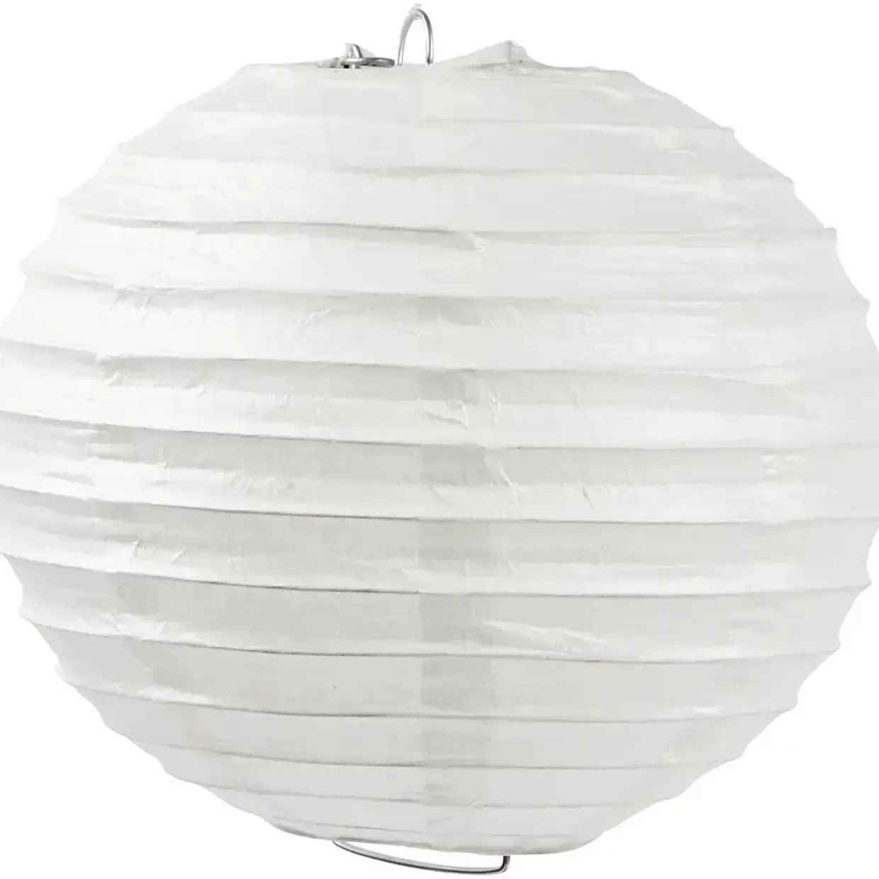 Rispapirlampe - rund Ø35cm hvid