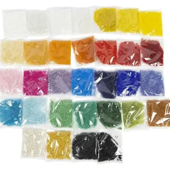 Rocailles perler dia. 1,7+3+4 mm, hulstr. 0,5-1,2 mm, 32x100g