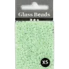 Rocailles perler, dia. 3 mm, hulstr. 0,6-1,0 mm, soft grøn, 25g, str. 8