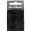 Rocaillesperler, dia. 3 mm, hulstr. 0,6-1,0 mm, sort, 25g, str. 8/0