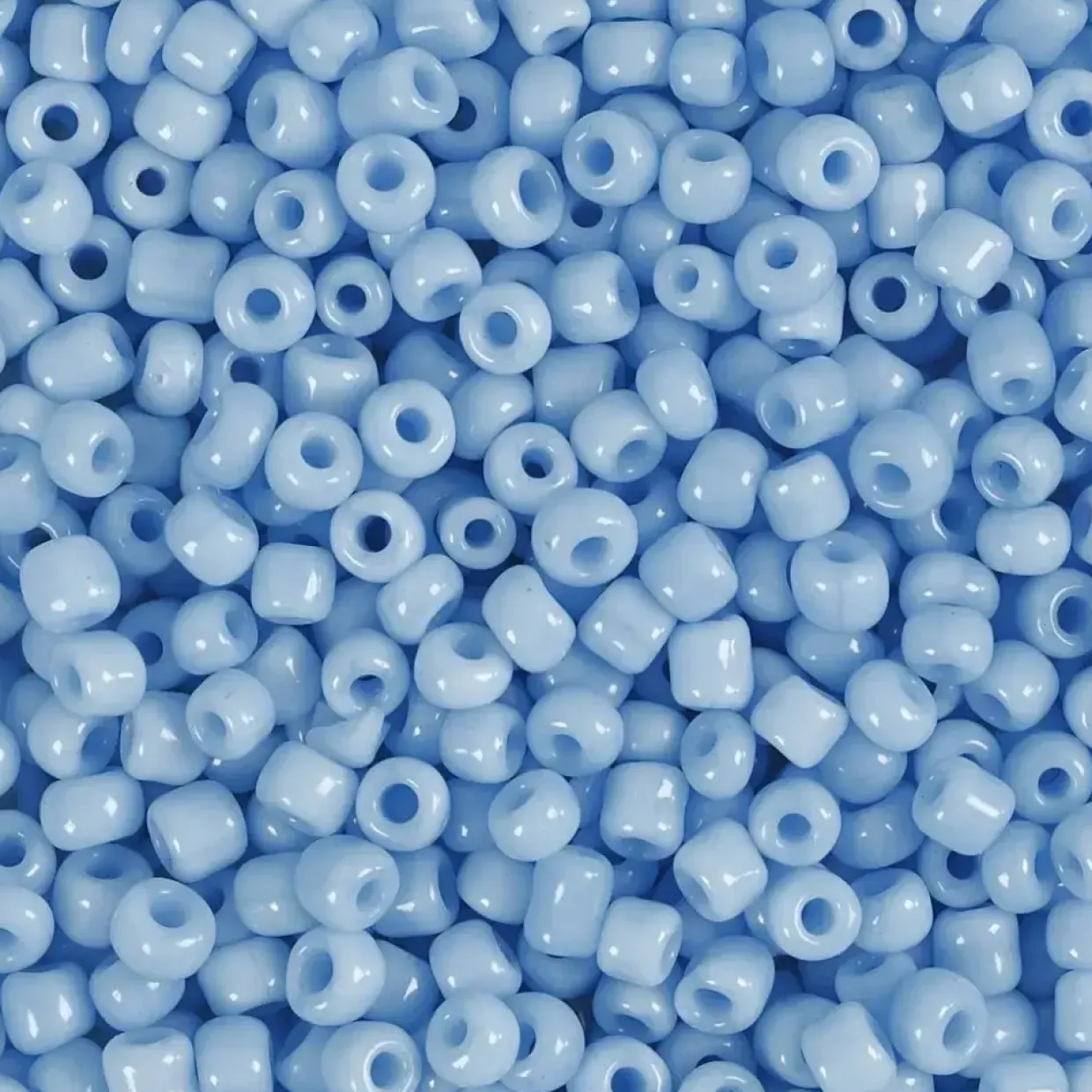 Rocailles perler turkis Ø: 3 mm hul 0,6-1,0 mm - pakke á 25g