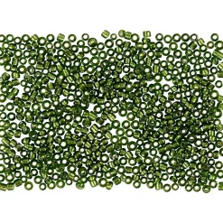 Rocai perler, dia. 1,7 mm, hulstr. 0,5-0,8 mm, græsgrøn, 25g, str. 15/0