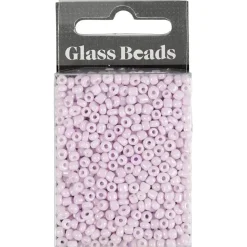 Rocaiperler diam. 3 mm str. 8/0 hulstr. 0,6-1,0 mm soft rosa 25 g pr pakke