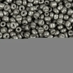 Rocaiperler, diam. 3 mm, str. 8/0 , hulstr. 0,6-1,0 mm, grå, 25 g