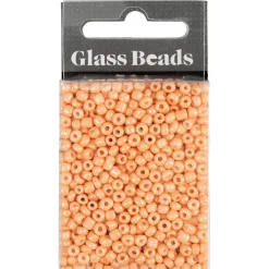 Rocaiperler, diam. 3 mm, str. 8/0 , hulstr. 0,6-1,0 mm, peach, 25 g