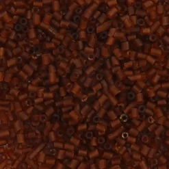 Rocaiperler, str. 15/0 , diam. 1,7 mm, brun, 2-cut, 25g, hulstr. 0,5 mm
