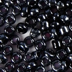 Rocai perler, str. 15/0 , hulstr. 0,5-0,8 mm, mørk grå, 500g