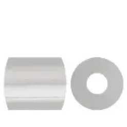 Rørperler klar transparent (50) str. 5 x 5 mm - hulstr. 2,5 mm - medium - 6000 stk.