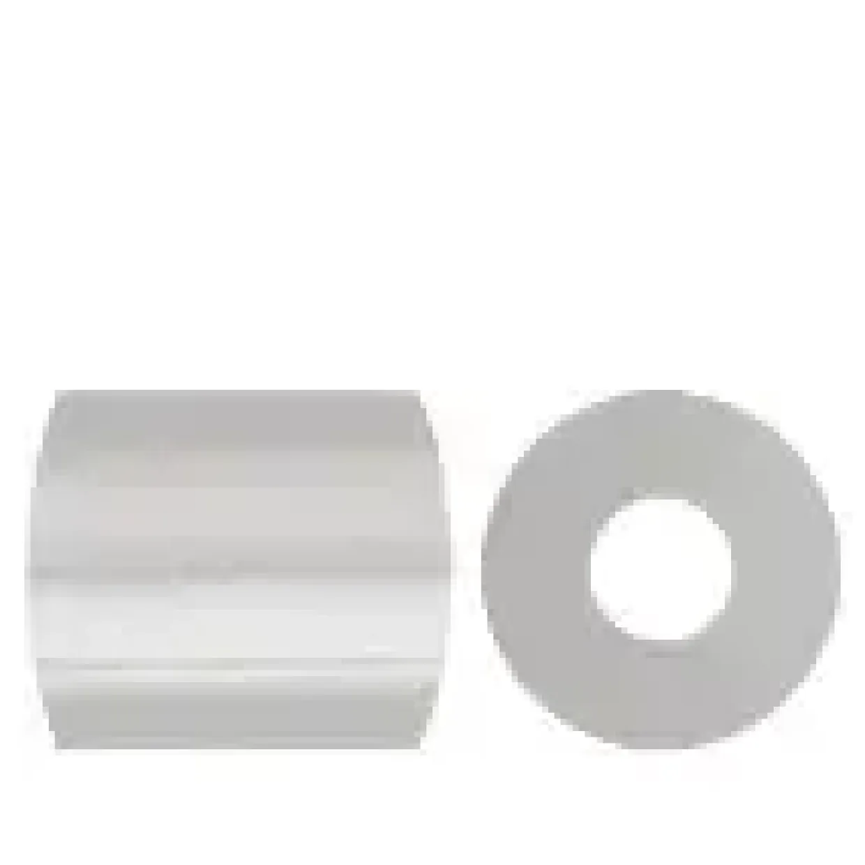 Rørperler klar transparent (50) str. 5 x 5 mm - hulstr. 2,5 mm - medium - 6000 stk.