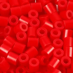 Rørperler, str. 5x5 mm, hulstr. 2,5 mm, medium, rød (32231), 6000 stk./ 1 pk.
