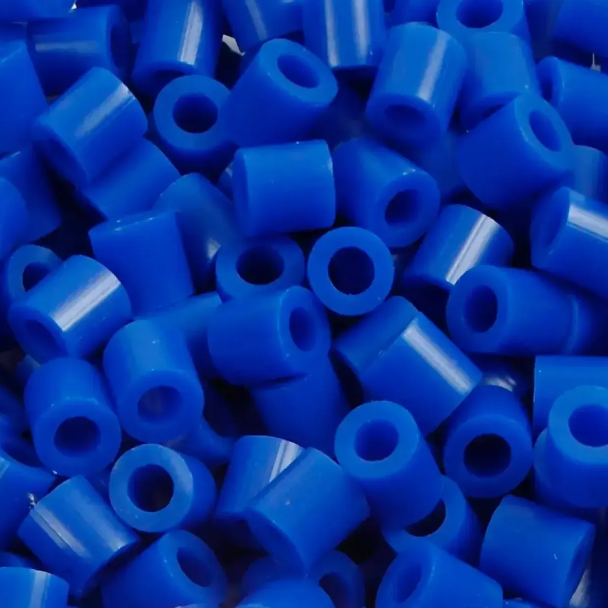 Rørperler, str. 5x5 mm, hulstr. 2,5 mm, medium, mørk blå (32232), 6000 stk./ 1 pk.