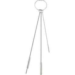 Rørrensesæt, Vikan, 15cm, hvid, PE/rustfrit stål, bløde børstehår