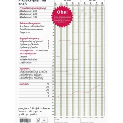 Årskalender - Project Planner 28105000 - 2028 grøn 29,8x21cm