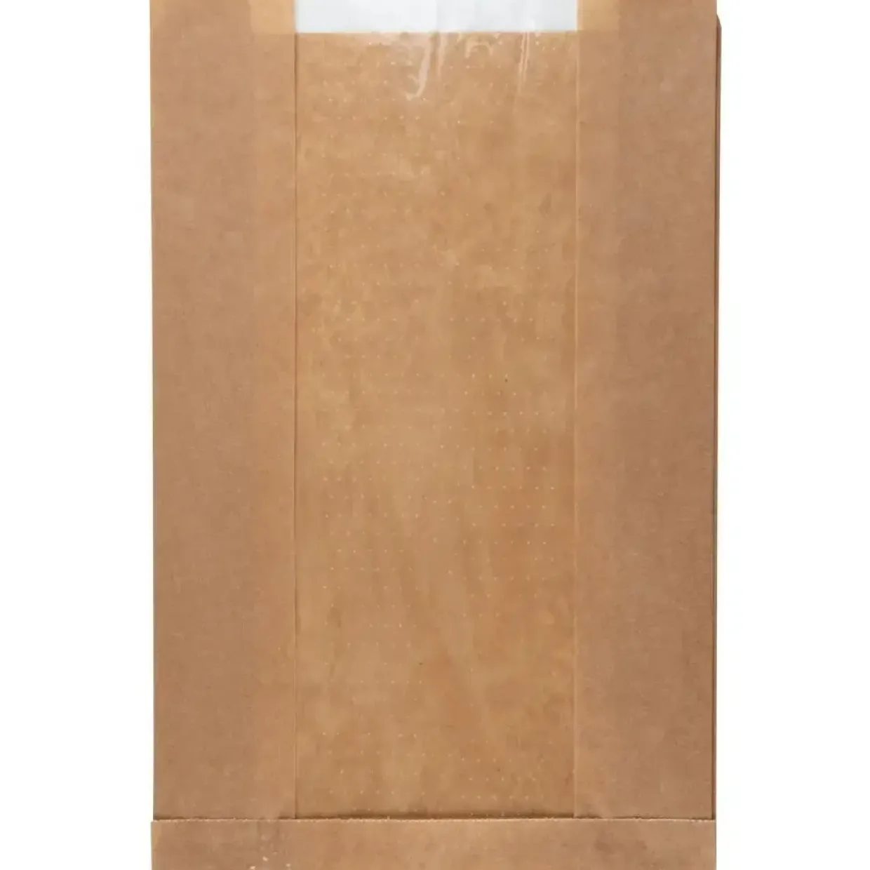 Rudepose - 15x29x3,5 cm - Brun - Papir/PE - Med sidefals og PE-rude - 400 stk.