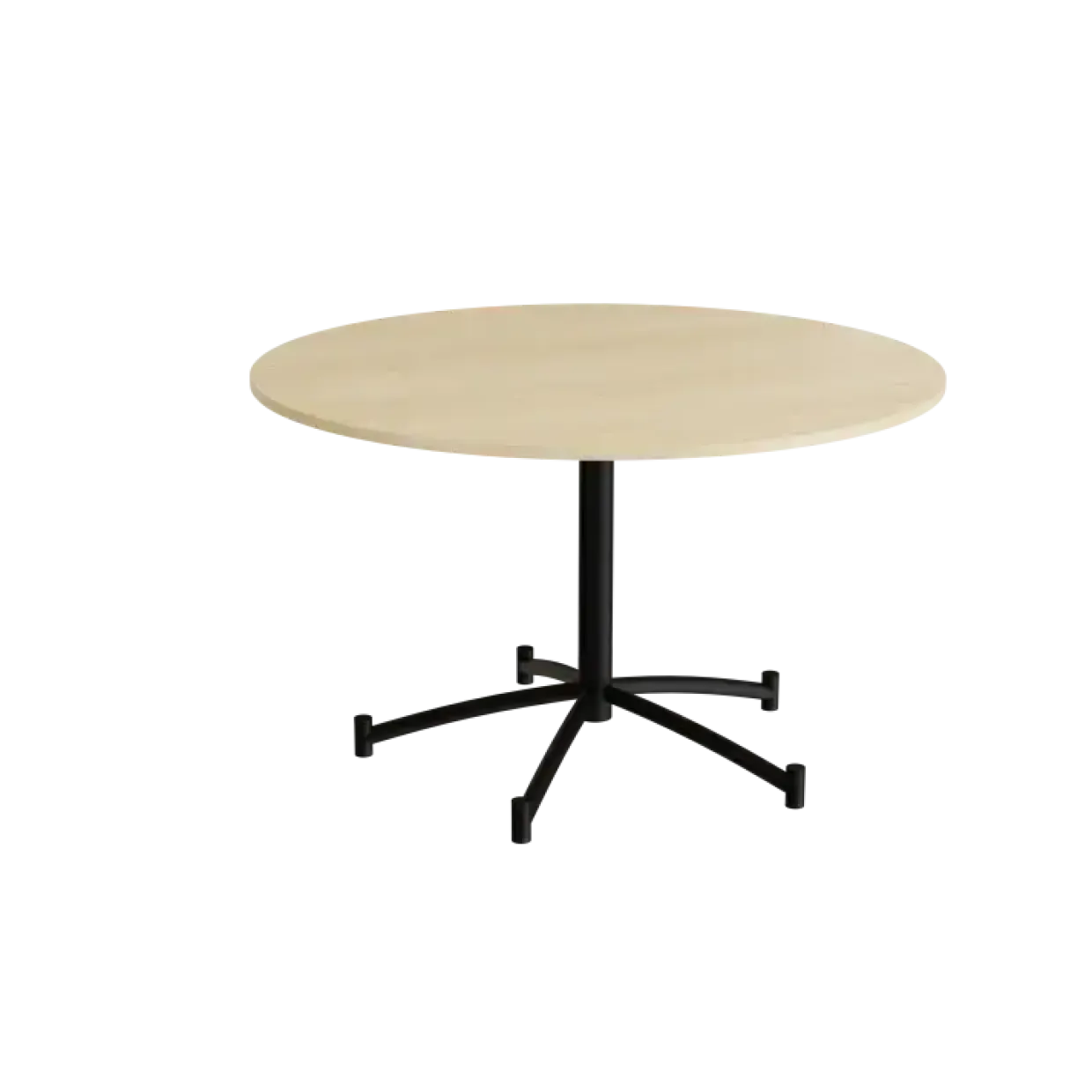 Rundt bord Zam Ø1200 mm, birk laminat på sort stel