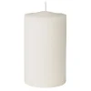 Rustik bloklys 50 timer rillet hvid 12 cm Ø7 cm - 12 stk