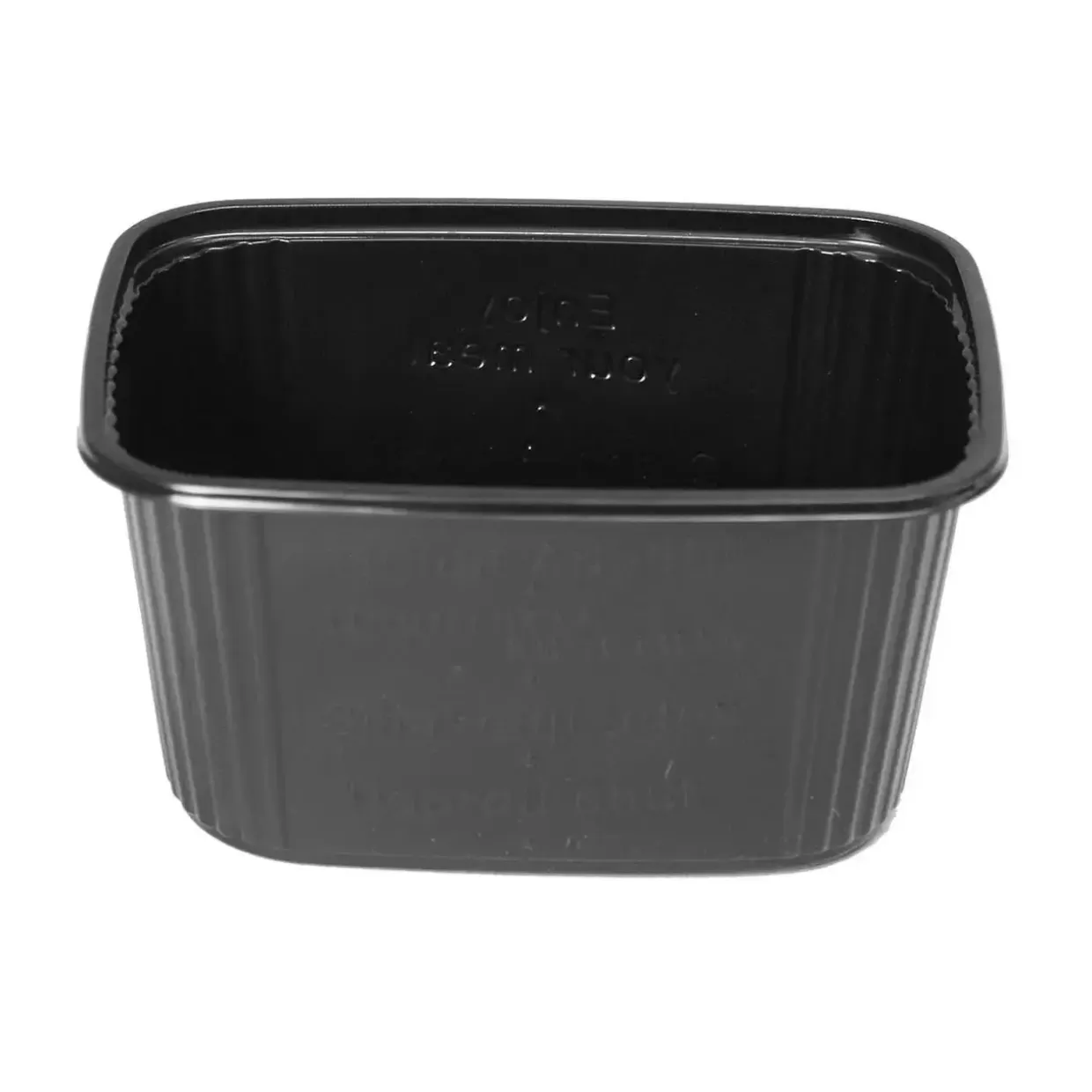 Salatbæger 250 gr 108x82x47 mm Rektangulær PS Sort - 10 pk x 100 stk/krt