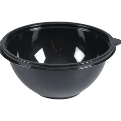 Salatskål, 6cm, Ø14cm, 500 ml, sort, RPET, rund - 500 stk