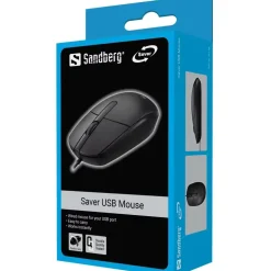 Sandberg, Mus, Saver, USB - Sort
