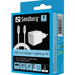 Sandberg USB-C AC Charger +Lightning 1M