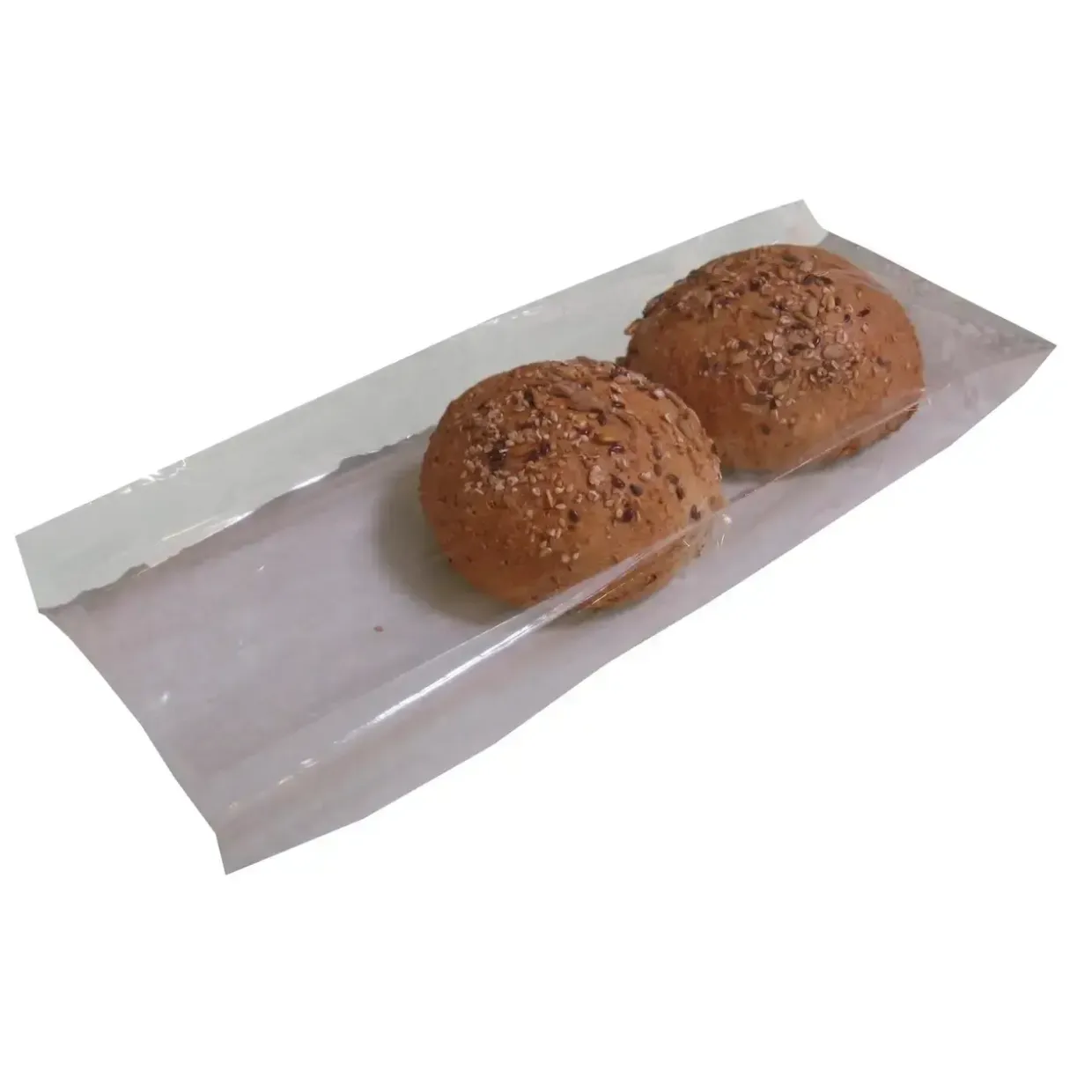 Sandwichpose - Hvid papir med rude 100/50x350 mm - 1000 stk