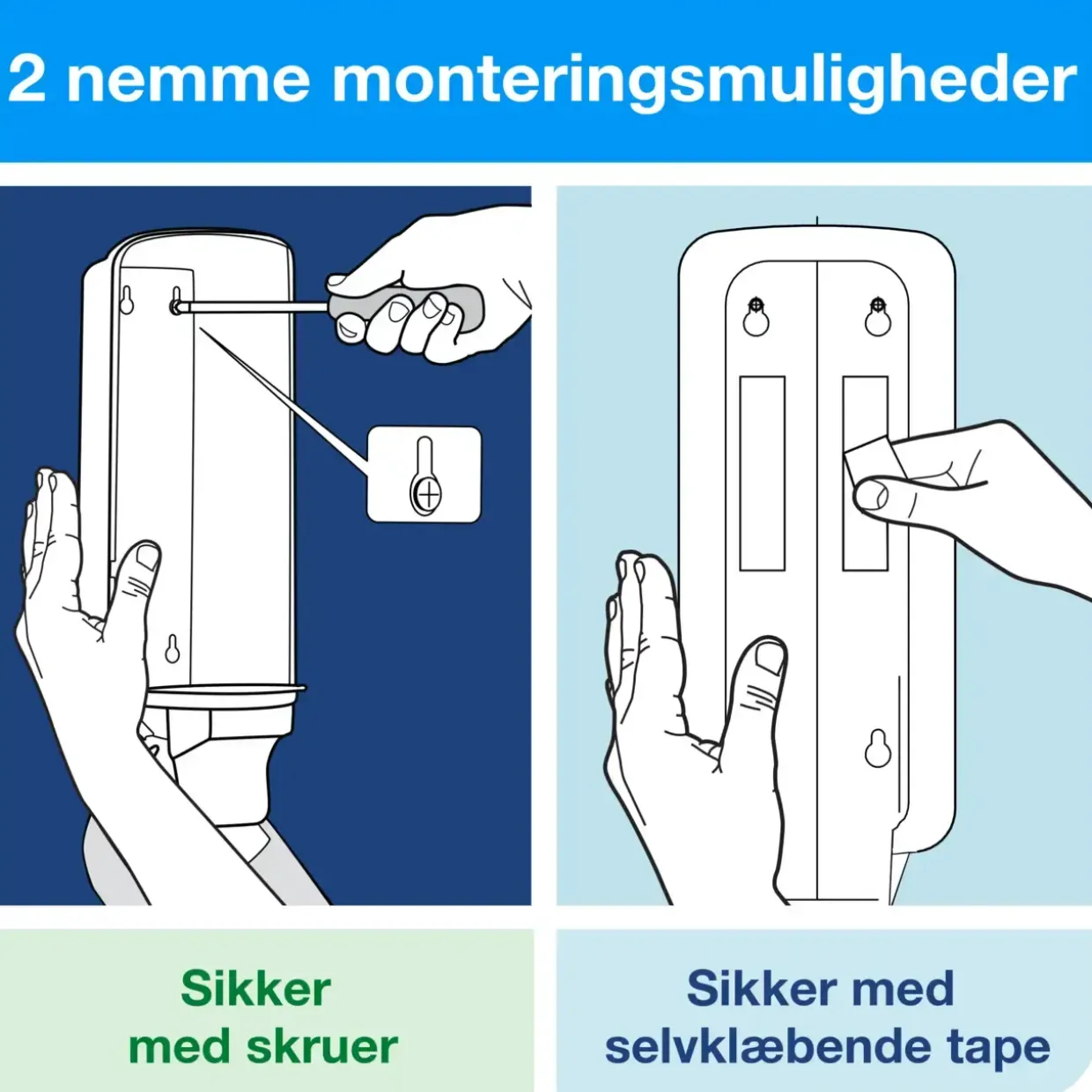 Sæbedispenser til væg - Tork 561608 S4 sensor til 1 liter skumsæbe - sort
