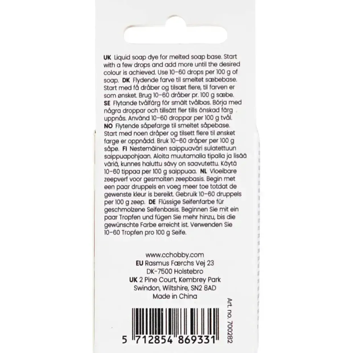 Sæbefarve | pink | 10 ml/ 1 fl.