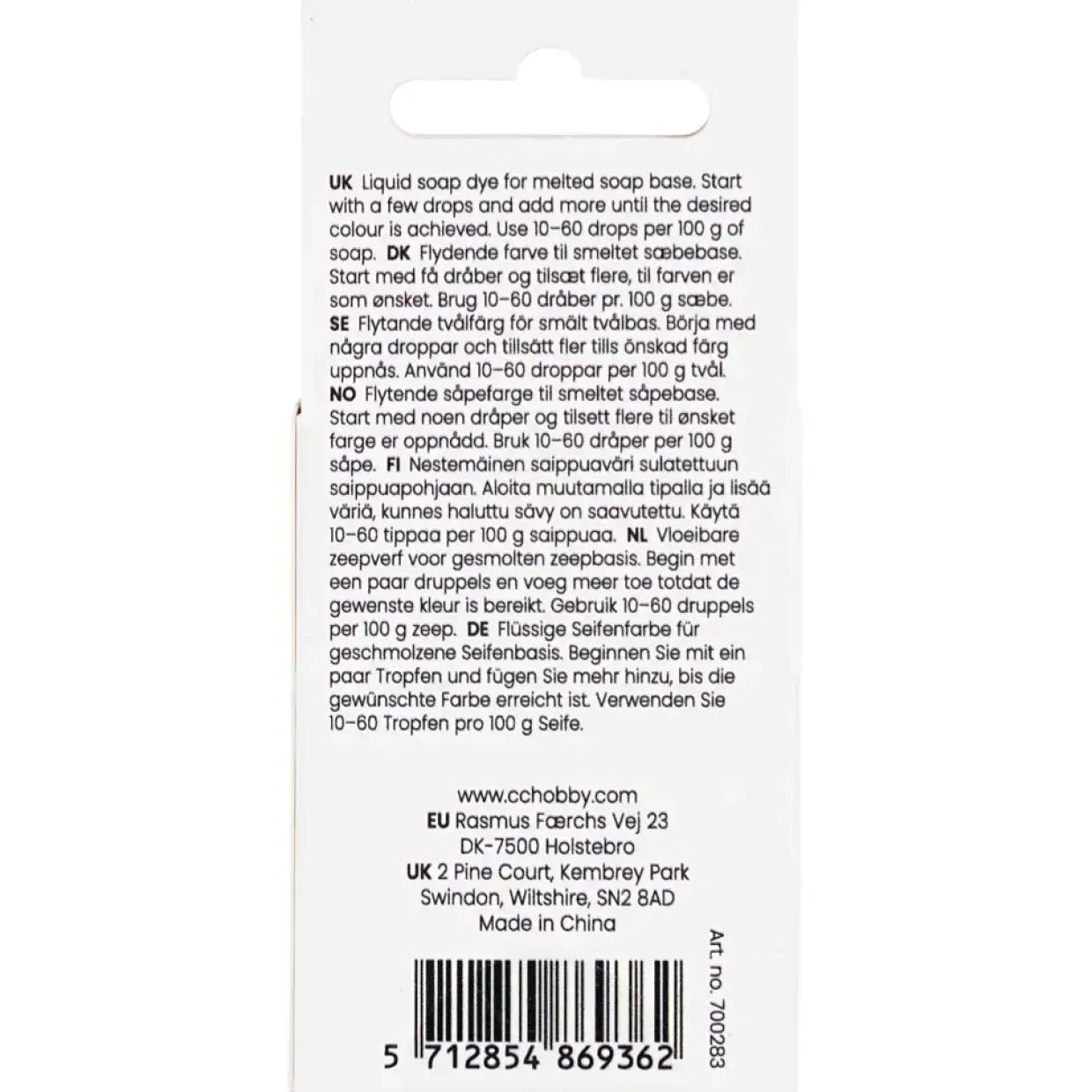 Sæbefarve | rød |10 ml/ 1 fl.