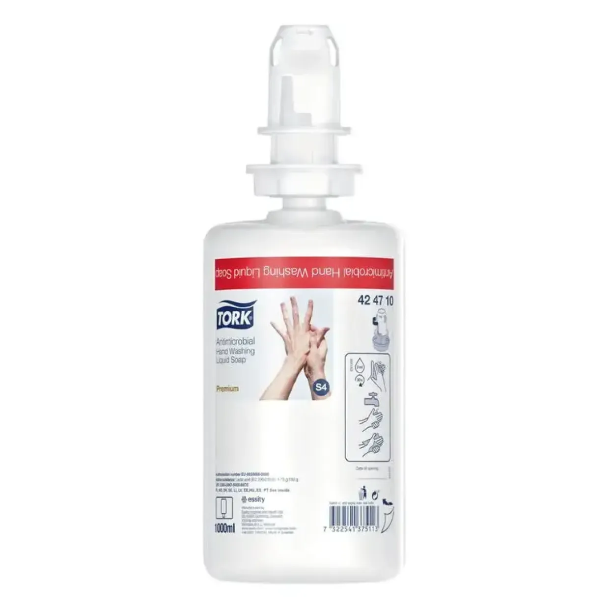 Sæbe - Tork 424710 - Flydende - S4 - neutral antimikrobiel - 6x1l/pak
