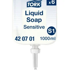 Sæbe Tork 420701 Premium Extra Mild Uparfumeret S1 hvid - 6 flasker á 1 liter