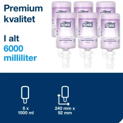 Sæbe Tork 424911 S4 Luksus flydende lilla 1l - 6 stk