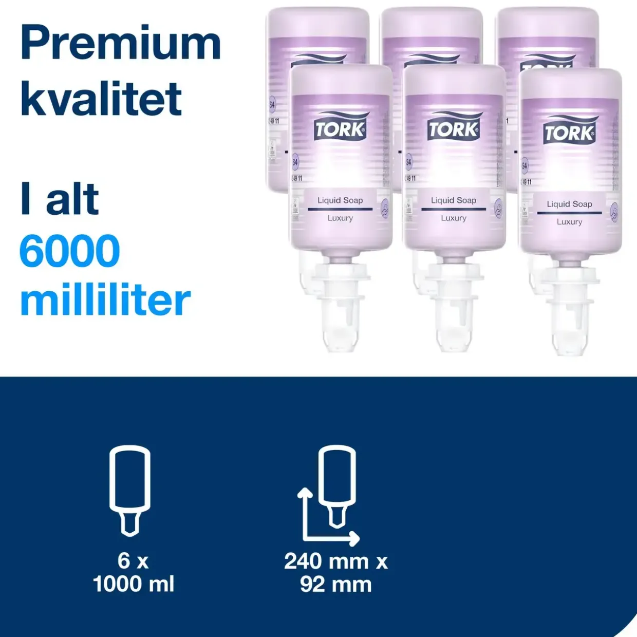 Sæbe Tork 424911 S4 Luksus flydende lilla 1l - 6 stk